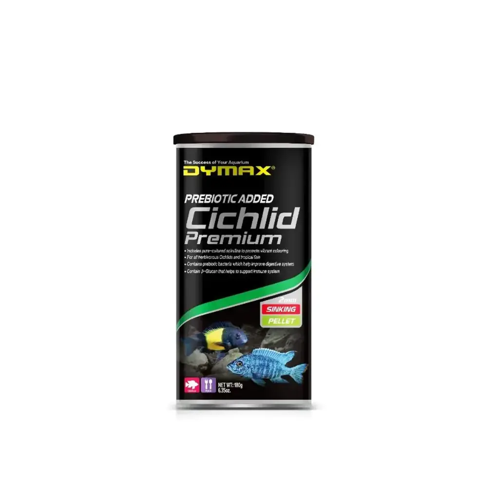 Dymax Cichlid Premium Pellet Fish Food, Herbivore Formula